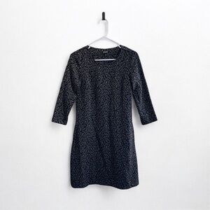 Nicole Miller Gray Cheetah Leopard Animal Print Dress Size Small